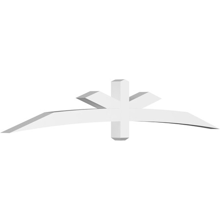 Ekena Millwork Alberta Architectural Grade PVC Gable Bracket, 96"W x 16"H x 4"D x 4"F, 4/12 Pitch GBP096X16X0404ALB00